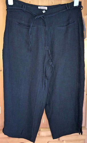Pantacourt large lin noir tera - lin,