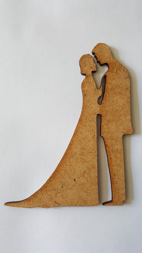 Figurine mariés mdf - mariés, en