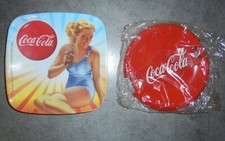 COLLECTOR COCA-COLA LOT 2 SOUCOUPE RAMASSE-MONNAIE VIDE-POCHE PUBLICITAIRE Bar
