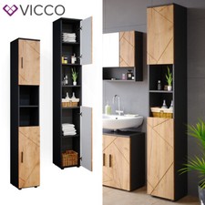 Meuble de salle de bains Irma, placard, anthracite, 6 compartiments Vicco