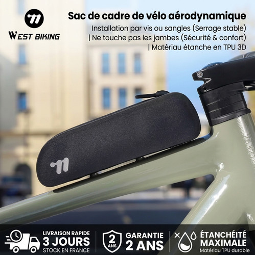 Sacoche cadre velo etanche tpu - cadre,