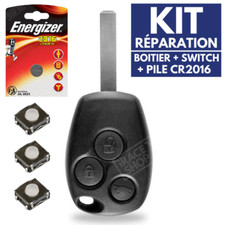 KIT Coque de Clef pour Télécommande Plip RENAULT Modus Kangoo Scenic Clio