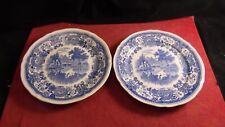 Service de 2 assiettes plates 21.4cm en faience bleu Villeroy et Boch Burgenland