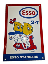 plaque émaillée scooter Esso