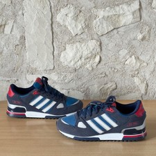 2012 Adidas ZX 750 Bleu Rouge Basket à lacets Homme Taille 43 1/3