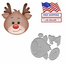 Christmas Elk Deer Metal Cutting Die Scrapbooking Decor Embossing Card Craft DIY