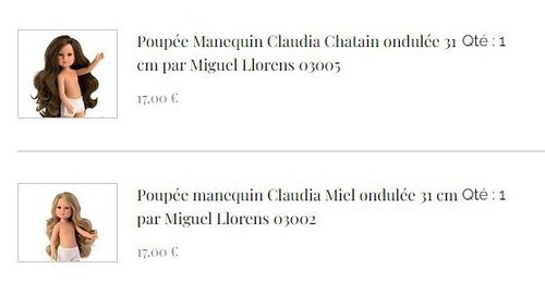 Lot poupées claudia de - 2,
