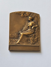 plaque médaille Fédération Féminine Française bronze signé BAUDICHON