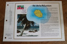 feuillet CEF 1977 premier 1er jour ILE DE LA REUNION SAINT DENIS 392