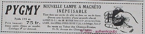 Publicite pygmy lampe poche - de,