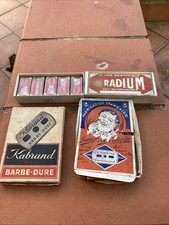 Boîte Avec Lames De Rasoir Ancienne Publicitaire Coupe Choux Barbier