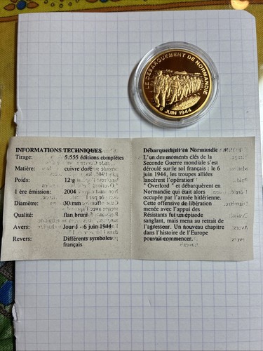 Médaille cuivre doré - cuivre,