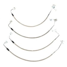 Brake Hose Kit, Braided Stainless Steel; 07-18 Jeep Wrangler JK
