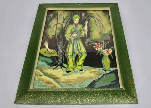 Vintage mcm asian art male - vintage,