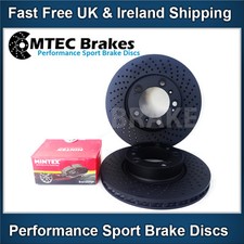 Porsche Boxster 986 3.2 S 99-04 Frein Avant Disques Noir Perforé Only Mintex