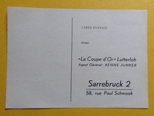 ancienne carte postale bon de commande LA COUPE D'OR LUTTERLOH SARREBRUCK