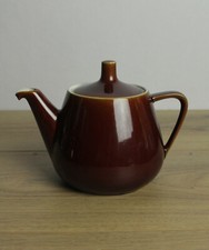 magnifique théière en céramique marron et blanc déco de table thé Villeroy et Bo