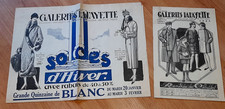 lot anciens catalogue et dépliant publicitaire Galeries Lafayette soldes 1924