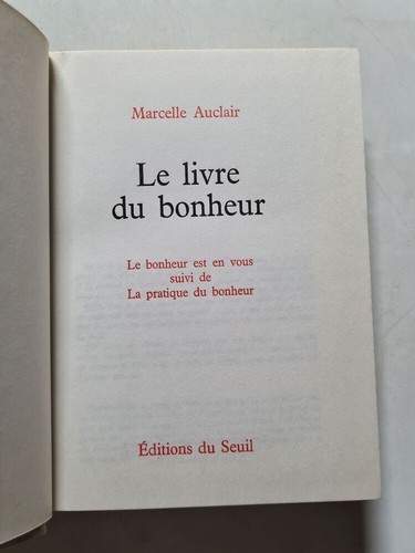 Livre bonheur marcelle - le,
