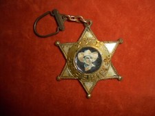 Porte-clés Keyring Jolie Etoile de SHERIFF - 55 mm de diamètre - Jouet N° 2