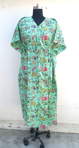 Indien vert floral - indien, caftan