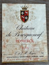 Étiquette Château de Bourgueneuf  1984 - Pomerol - 75 cl
