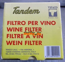 TENCO Tandem (Wine) Filter Housing for Enolmatic w Manual, Italy, “Open Box"