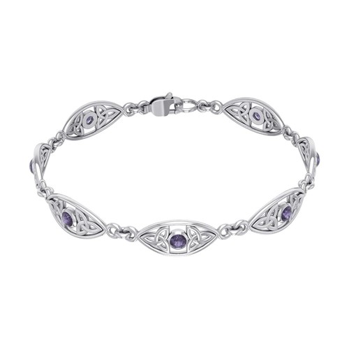 Bracelet améthyste triskèle - bracelet,