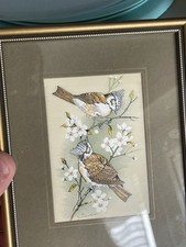 Tableau en soie tissée de