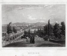 Vue de Mexico 1840 gravé par
