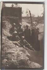 photo allemande  tranchée soldat stahlhelm officiers