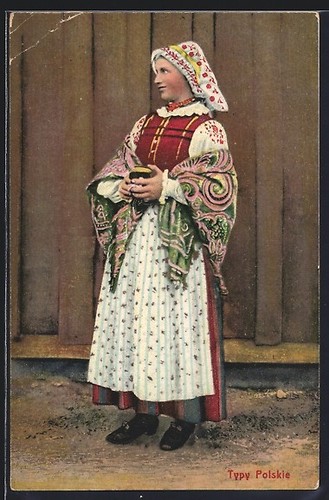 Carte postale femme - , polonaise