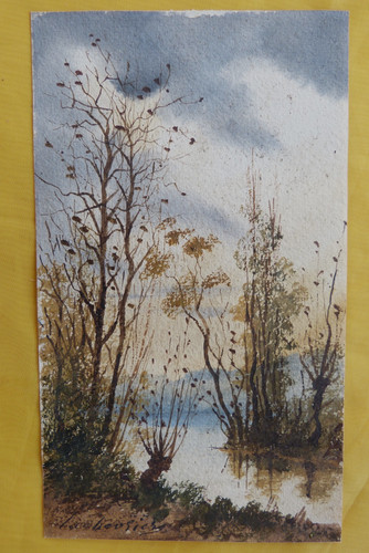 Ecole barbizon aquarelle - de,