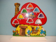 ancien jouet musical - xylophone à cloches - Schtroumph 1983 - Flaiplast Italy