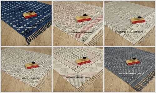 Tapis décor en coton - de,