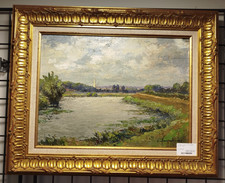 Tableau Huile sur bois signé