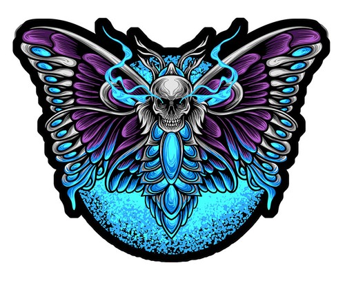 Tete mort papillon - mort, rock