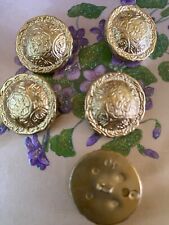 5  boutons  dorés mercerie