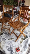 Lot de 2 chaises enfant pliante vintage signé** Fratelli Reguitti**