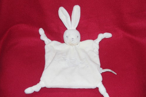 Doudou kaloo plat - lapin, blanc