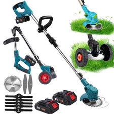 Tondeuse, Debroussailleuse, Coupe Haies, Sans Fil, Puissante, 2 Batteries .