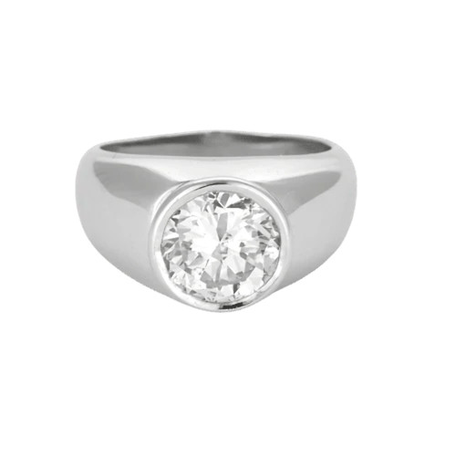 Chevalière bague solitaire - bague,