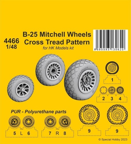 Mitchell wheels cross - b-25,