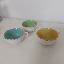 Tasses Digoin Sarreguemines Veritable Opaque lot de 3