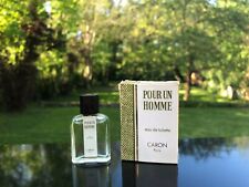 Ancienne Miniature Parfum - POUR UN HOMME de CARON - EDT 4,5 ML - Boîte