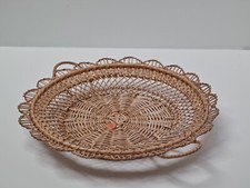 corbeille en osier plate à