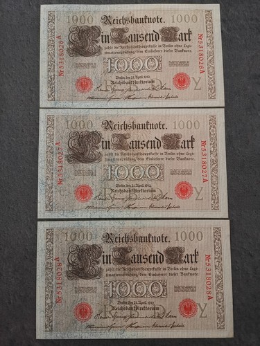 Lot billets suivis - 3, 1000