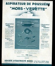 CLICHY (92) USINE d'APPAREILS ELECTRO-DOMESTIQUE ASPIRATEURS "MORS VEDETTE" 1946