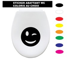 Sticker WC Smiley Clin d’Œil – Autocollant Abattant WC – Décoration Humour