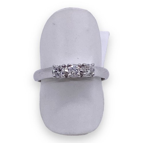 Bague trilogy blanc avec - trilogy, or